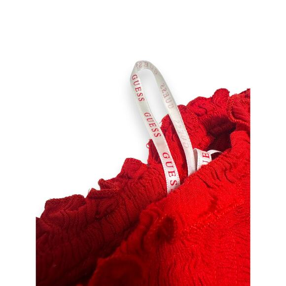Guess Off-Shoulder Red Romper Size Small - Picture 9 of 10
